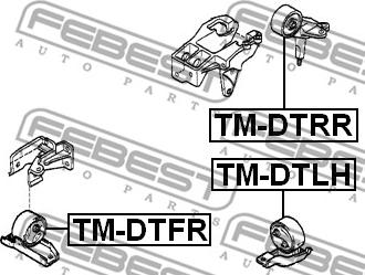 Febest TM-DTRR - Подушка, підвіска двигуна autozip.com.ua