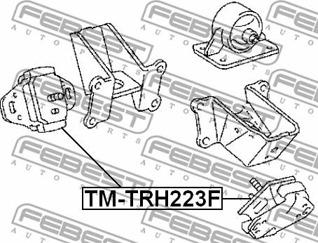 Febest TM-TRH223F - Подушка, підвіска двигуна autozip.com.ua