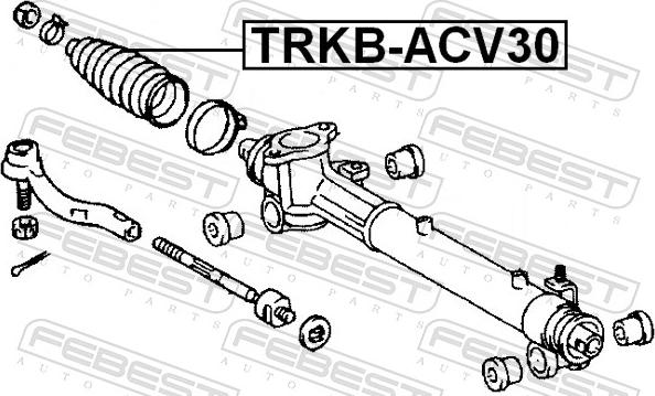 Febest TRKB-ACV30 - Пильник, рульове управління autozip.com.ua