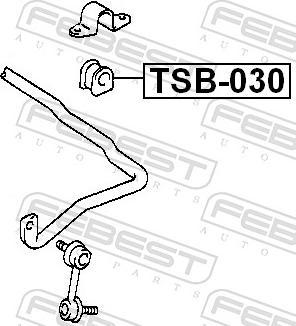Febest TSB-030 - Втулка, стабілізатор autozip.com.ua
