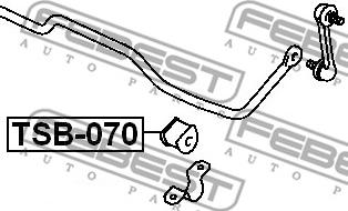 Febest TSB-070 - Втулка, стабілізатор autozip.com.ua