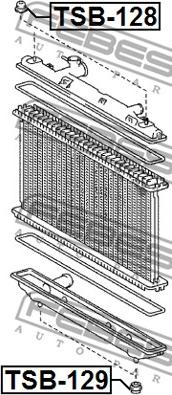 Febest TSB-129 - ВТУЛКА КРІПЛЕННЯ РАДІАТОРА TOYOTA-LEXUS вир-во FEBEST autozip.com.ua
