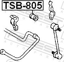 Febest TSB-805 - Втулка, стабілізатор autozip.com.ua