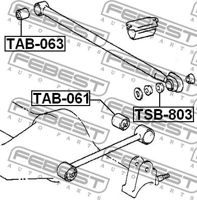 Febest TSB-803 - Сайлентблок, важеля підвіски колеса autozip.com.ua