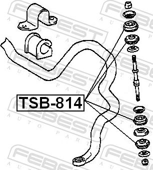Febest TSB-814 - Втулка, стабілізатор autozip.com.ua