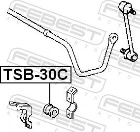 Febest TSB-30C - Втулка, стабілізатор autozip.com.ua