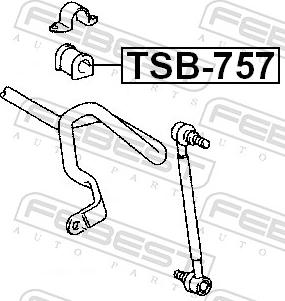 Febest TSB-757 - Втулка, стабілізатор autozip.com.ua