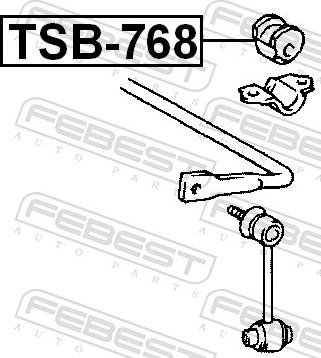 Febest TSB-768 - Втулка, стабілізатор autozip.com.ua