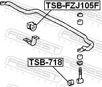 Febest TSB-718 - Підвіска, стійка валу autozip.com.ua