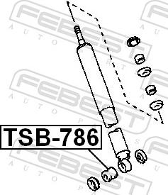 Febest TSB-786 - Втулка амортизатора, подушка autozip.com.ua