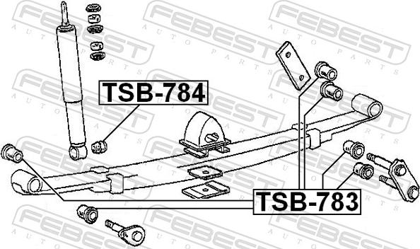 Febest TSB-784 - Втулка амортизатора, подушка autozip.com.ua