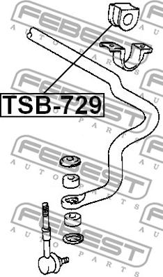 Febest TSB-729 - Втулка, стабілізатор autozip.com.ua