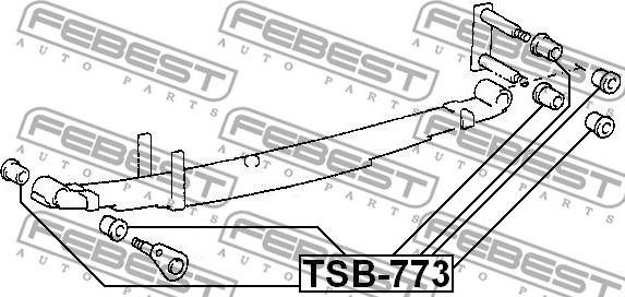 Febest TSB-773 - Втулка ресори autozip.com.ua