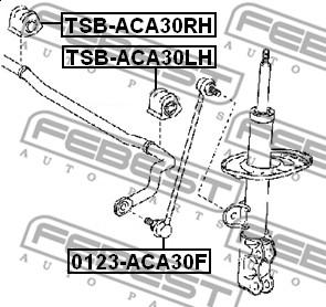 Febest TSB-ACA30LH - Втулка, стабілізатор autozip.com.ua