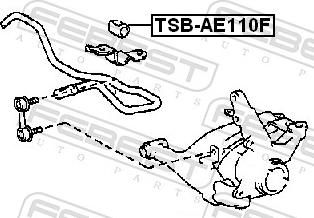 Febest TSB-AE110F - Втулка, стабілізатор autozip.com.ua
