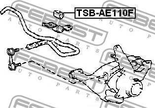 Febest TSB-AE110F - Втулка, стабілізатор autozip.com.ua