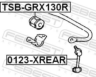 Febest TSB-GRX130R - Втулка, стабілізатор autozip.com.ua