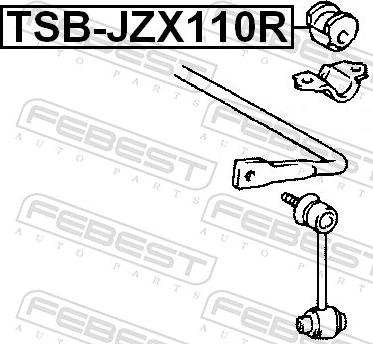 Febest TSB-JZX110R - Втулка, стабілізатор autozip.com.ua