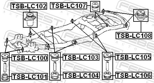 Febest TSB-LC105 - Опора, рама автомобіля autozip.com.ua