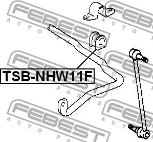 Febest TSB-NHW11F - Втулка, стабілізатор autozip.com.ua