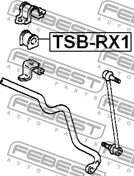 Febest TSB-RX1 - Втулка, стабілізатор autozip.com.ua