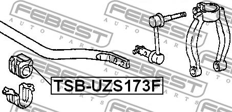 Febest TSB-UZS173F - Втулка, стабілізатор autozip.com.ua