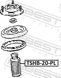 Febest TSHB-20-PL - Пилозахисний комплект, амортизатор autozip.com.ua