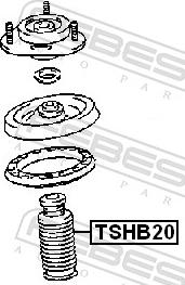 Febest TSHB20 - Пильник амортизатора, захисний ковпак autozip.com.ua