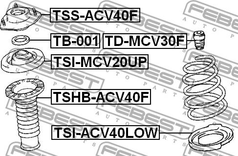 Febest TSHB-ACV40F - Пильник амортизатора, захисний ковпак autozip.com.ua