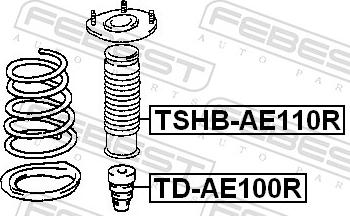 Febest TSHB-AE110R - Пильник амортизатора, захисний ковпак autozip.com.ua