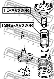 Febest TSHB-AV220R - Пильник амортизатора, захисний ковпак autozip.com.ua