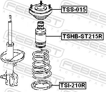 Febest TSHB-ST215R - Відбійник, буфер амортизатора autozip.com.ua