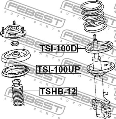 Febest TSI-100D - Тарілка пружини autozip.com.ua