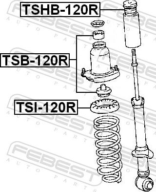 Febest TSI-120R - Тарілка пружини autozip.com.ua