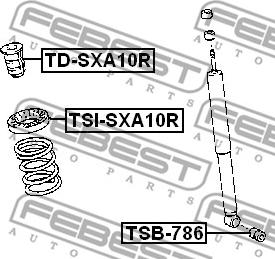 Febest TSI-SXA10R - Тарілка пружини autozip.com.ua