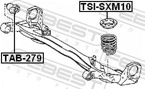 Febest TSI-SXM10 - Тарілка пружини autozip.com.ua