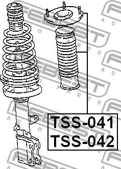 Febest TSS-041 - Опора стійки амортизатора, подушка autozip.com.ua