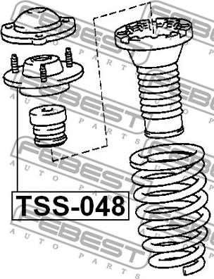 Febest TSS-048 - Опора стійки амортизатора, подушка autozip.com.ua