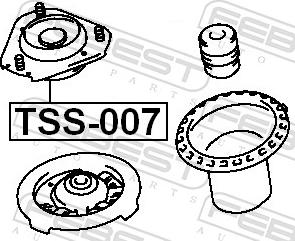 Febest TSS-007 - Опора стійки амортизатора, подушка autozip.com.ua