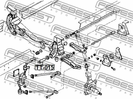 Febest TT-015 - Гільза, підвіски поперечного важеля autozip.com.ua