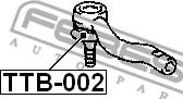 Febest TTB-002 - Ремкомплект, наконечник поперечної рульової тяги autozip.com.ua