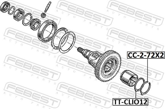 Febest TT-CLI012 - Монтажний комплект, сильфон приводного вала autozip.com.ua