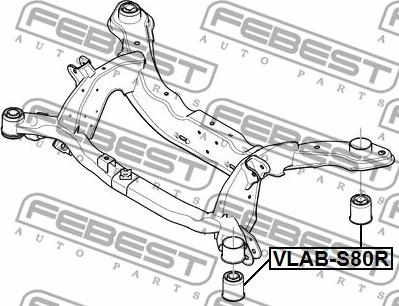 Febest VLAB-S80R - Втулка, балка мосту autozip.com.ua