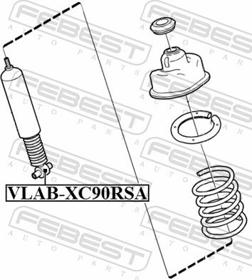 Febest VLAB-XC90RSA - Амортизатор autozip.com.ua