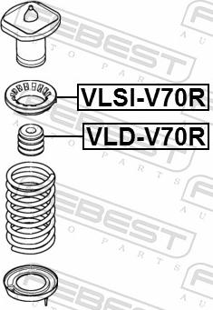 Febest VLD-V70R - Відбійник, буфер амортизатора autozip.com.ua