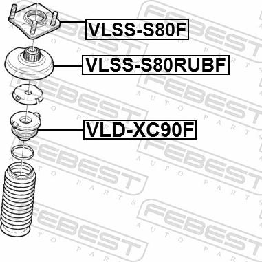 Febest VLD-XC90F - Відбійник, буфер амортизатора autozip.com.ua