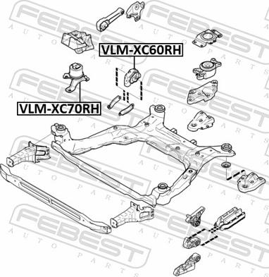 Febest VLM-XC60RH - Подушка, підвіска двигуна autozip.com.ua