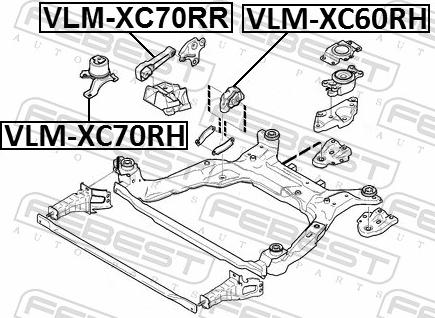 Febest VLM-XC70RH - Подушка, підвіска двигуна autozip.com.ua
