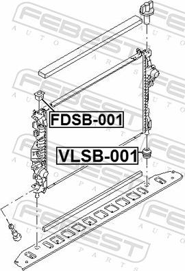 Febest VLSB-001 - Підвіска, радіатор autozip.com.ua