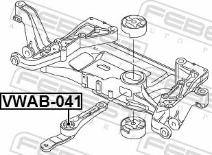 Febest VWAB-041 - Подушка, підвіска двигуна autozip.com.ua